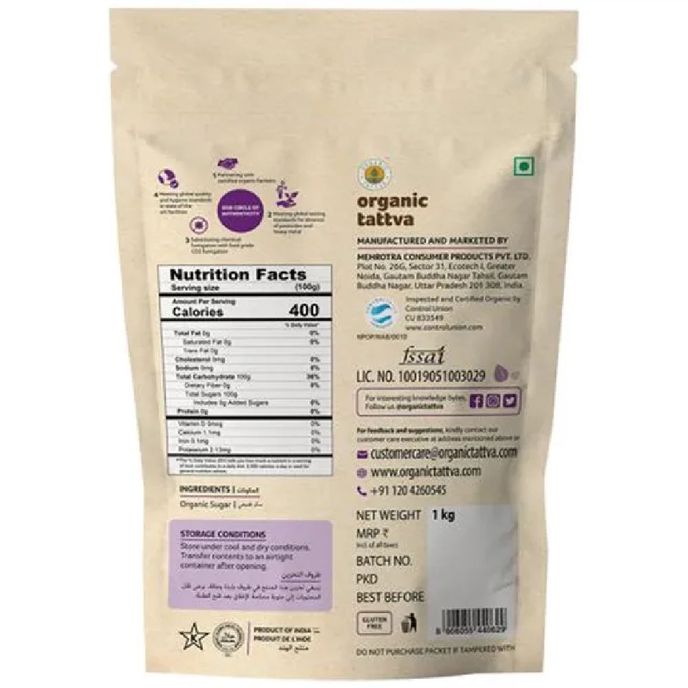 Organic Tattva Organic Sugar, 1 Kg-2.webp